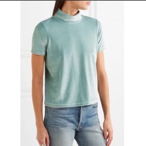 Madewell velvet mock neck tee
